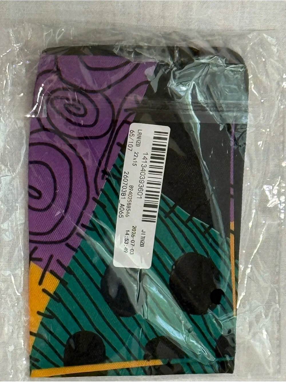 NWT-Nightmare Before Christmas Sally 8.65”x6” Double-Sided Artwork Cosmetic Bag